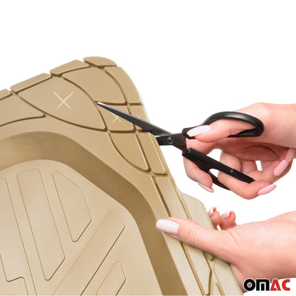 OMAC Floor Mats and Cargo Liners Semi Custom Universal for Cars SUV Beige