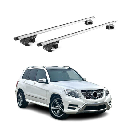 2009-2015 Mercedes GLK Class X204 Roof Rack Cross Bars Silver