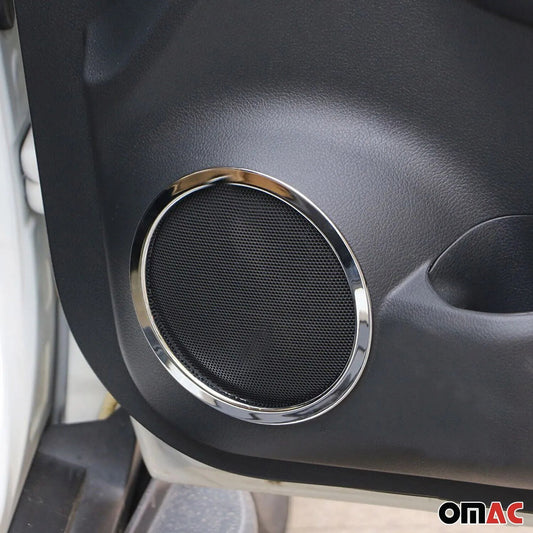 2014-2020 Nissan Rogue Speaker Audio Surround Trim Stainless Steel Silver 4 Pcs