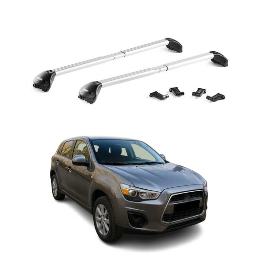 2011-2024 Mitsubishi Outlander Sport Roof Racks Cross Bars Silver 2 Pcs