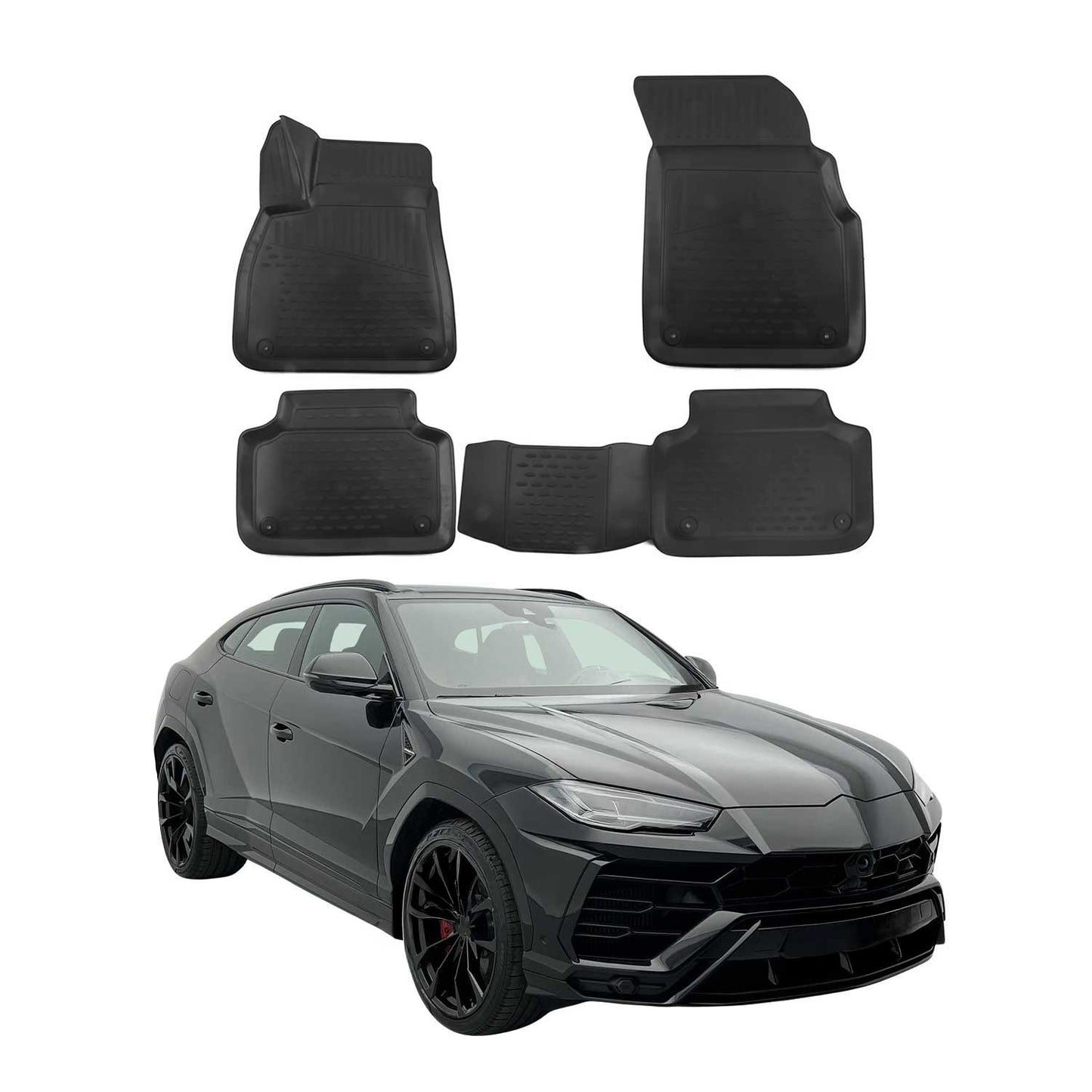 2018-2024 Lamborghini Urus Floor Mats Liners Full Set All Weather Black