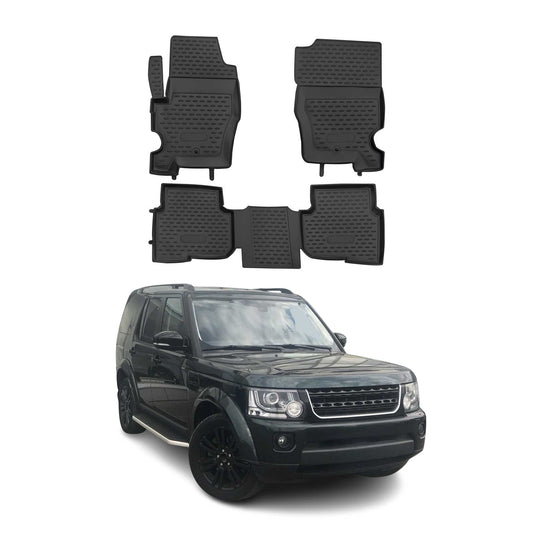 2010-2016 Land Rover LR4 Floor Mats Liners Full Set All Weather Black