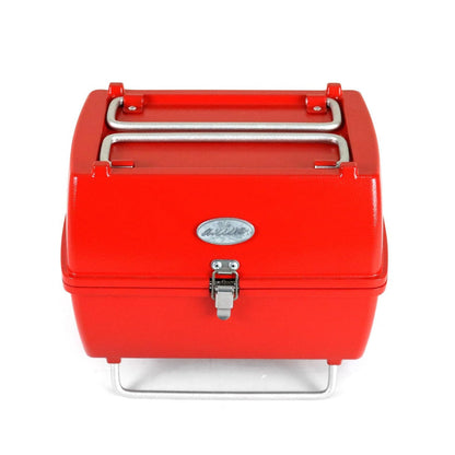 Red Portable Charcoal BBQ Grill Outdoor Camping 13 Pcs With Durable Bag SET