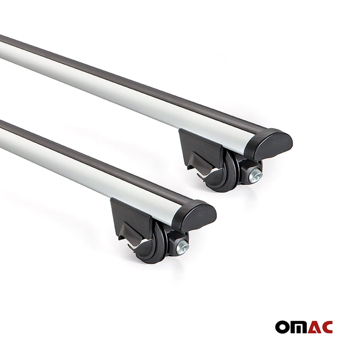 OMAC Roof Rack Cross Bars Lockable for Ford Escape 2008-2012 Aluminium Silver 2Pcs U003893