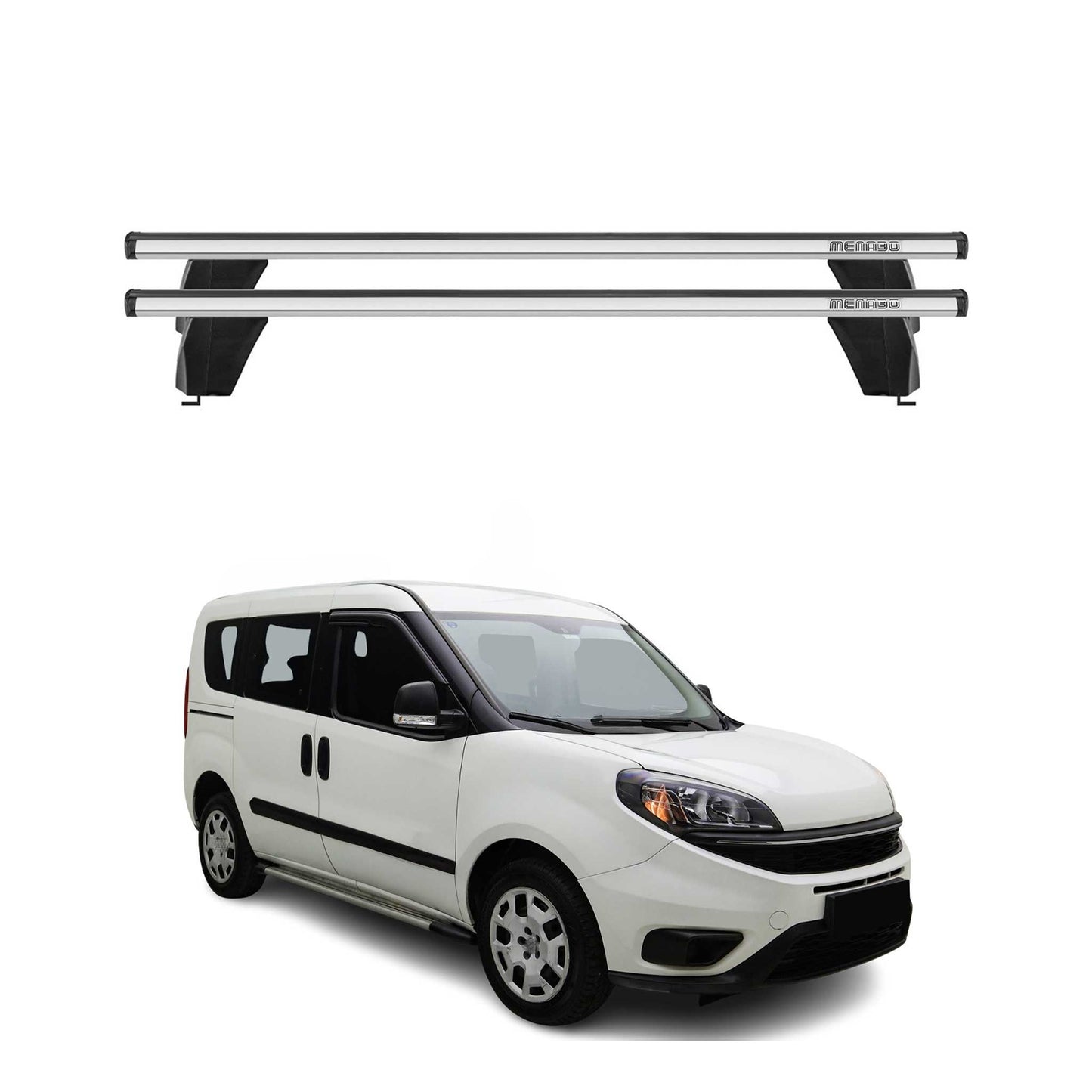 2015-2022 RAM ProMaster City Roof Rack Cross Bars Silver