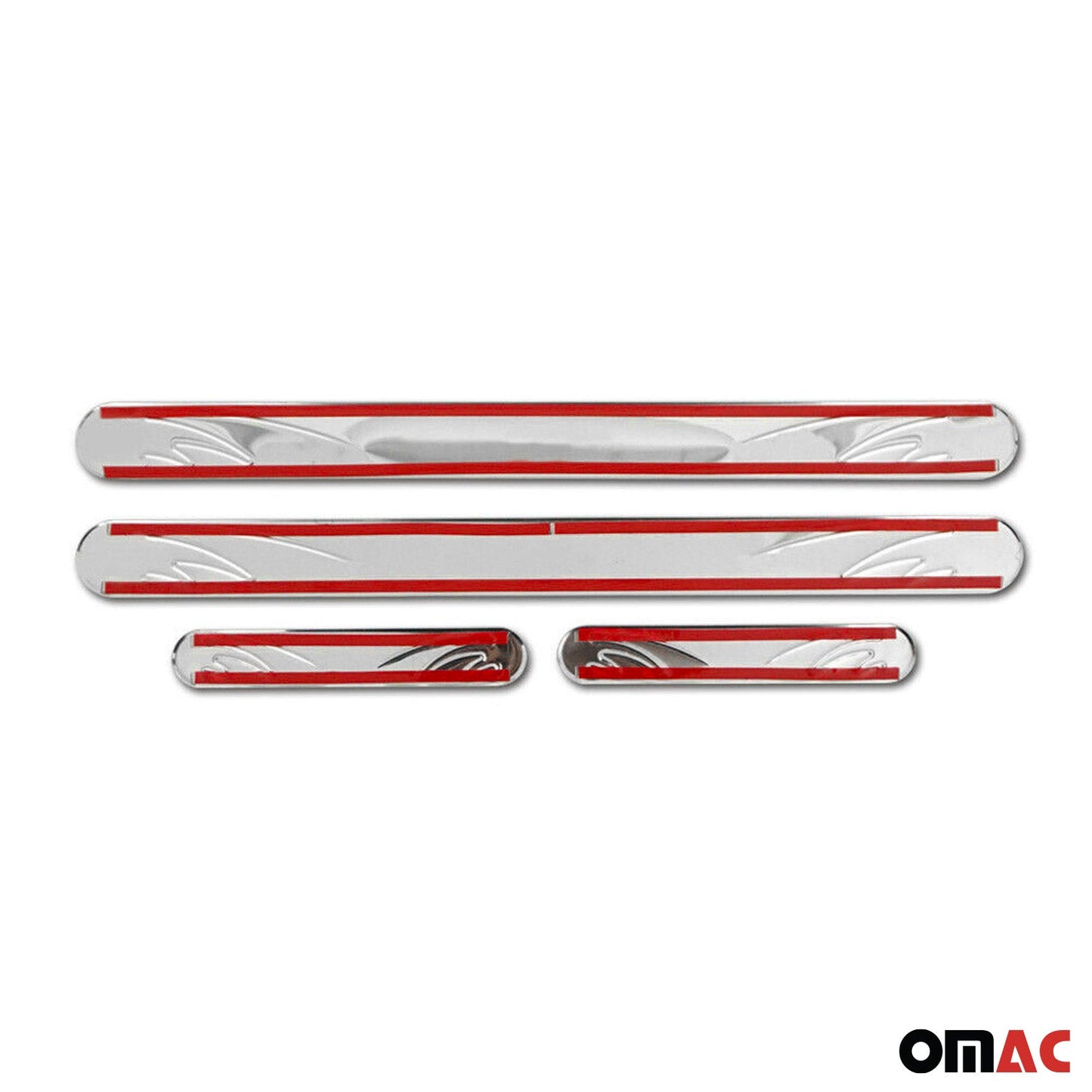 OMAC Door Sill Scuff Plate Scratch Protector for Toyota Yaris 2013-2020 Steel 4x 7016091