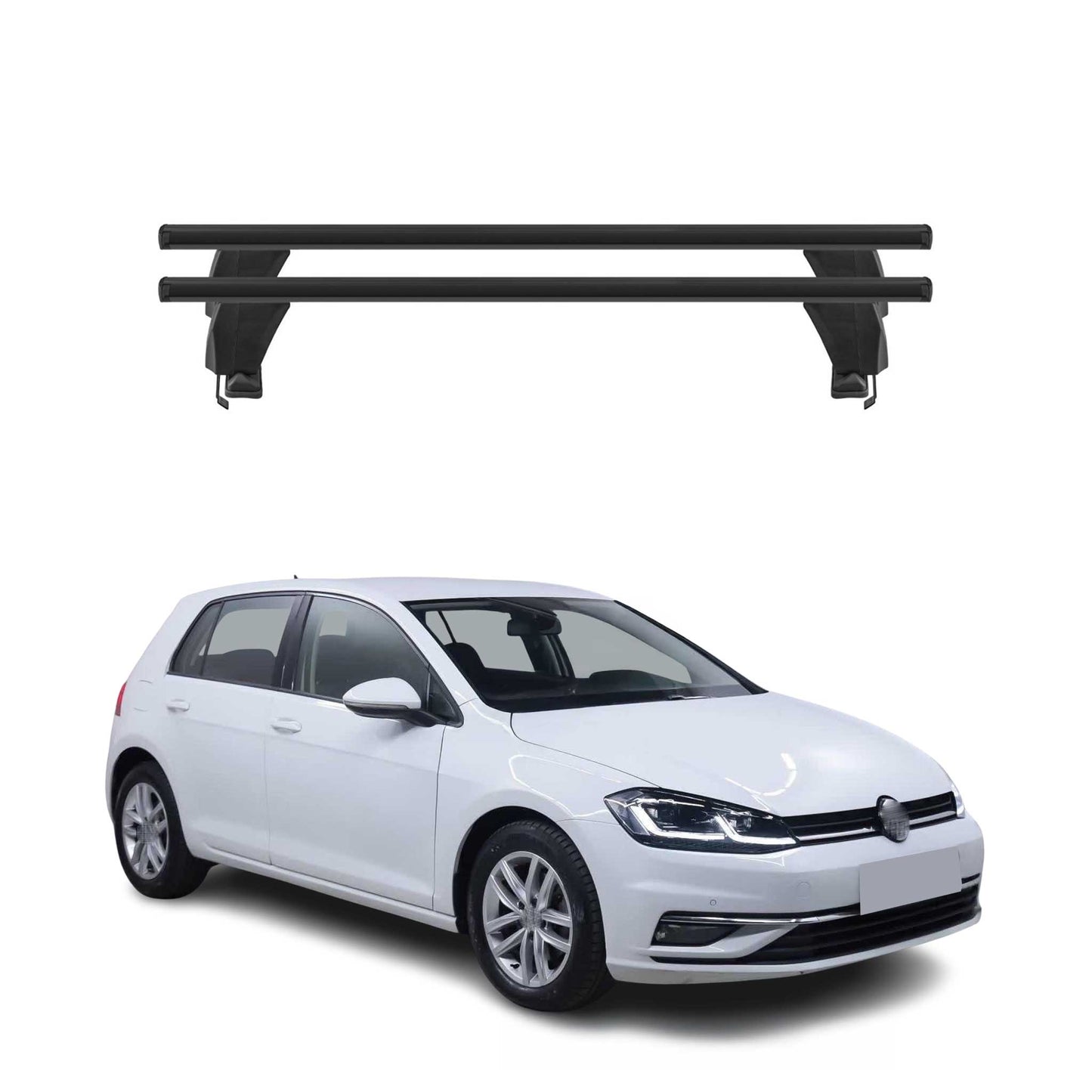 2015-2021 VW Golf Mk7 Roof Rack Cross Bars Black