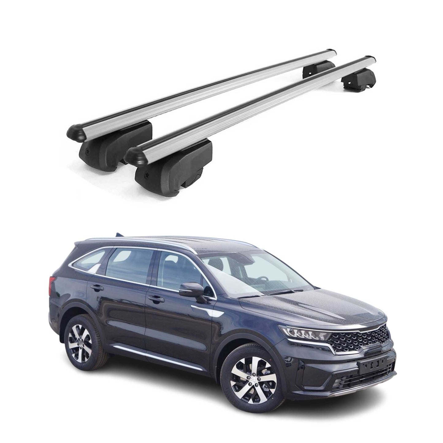 2021-2025 Kia Sorento Roof Rack Cross Bars Silver