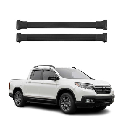 2017-2025 Honda Ridgeline Roof Rack Cross Bars Luggage Carrier Alu Black 2Pcs