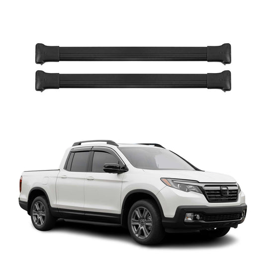 2017-2025 Honda Ridgeline Roof Rack Cross Bars Luggage Carrier Alu Black 2Pcs