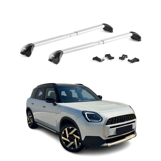 Roof Rack Cross Bars Adjustable fits Flush Rail for Mini Countryman U25 2024-25