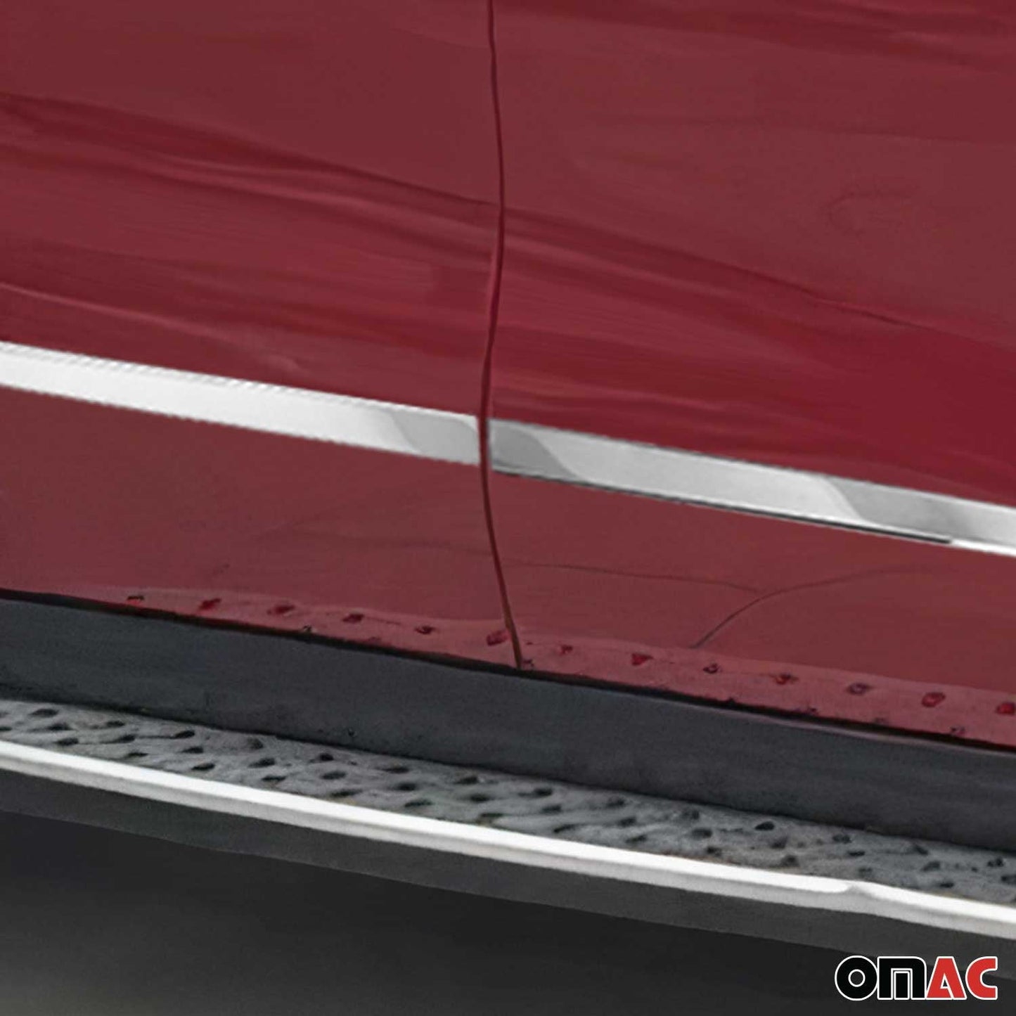 2017-2022 Kia Sportage Side Door Molding Trim Skirt Garnish Stainless Steel Silver 4Pcs