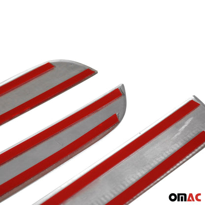 OMAC Chrome Door Sill Cover Scuff Plate 4 Pcs S. Steel Fits Citroen C3 2002-2009 1502091N