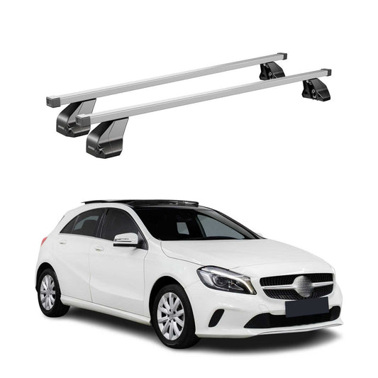 2013-2018 Mercedes A Class W176 Hatchback Roof Rack Cross Bars Silver