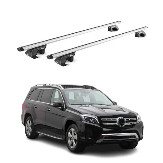 2017-2019 Mercedes GLS Class X166 Roof Rack Cross Bars Silver