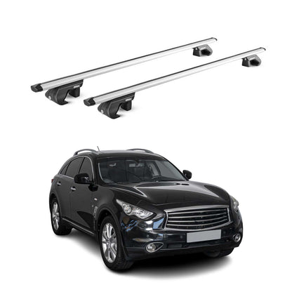 2014-2017 Infiniti QX70 Roof Rack Cross Bars Silver
