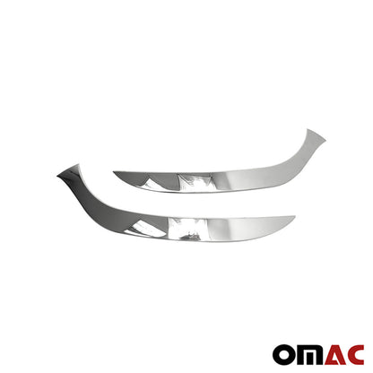 OMAC Fog Light Headlight Lamp Surround Trim for Renault Clio 2012-2018 Silver 2 Pcs 6116105