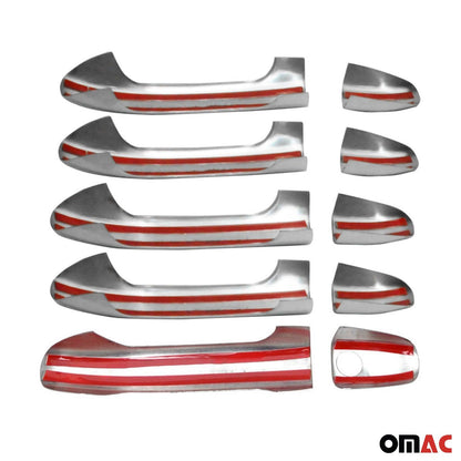 OMAC Car Door Handle Cover Protector for Mercedes Metris 2016-2024 S. Steel 10x '4733045