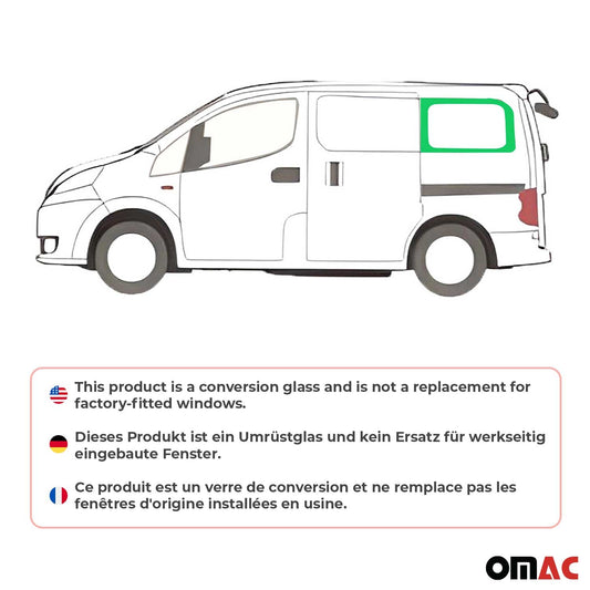 2013-2021 Nissan NV200 Window Glass Rear Left Side Black L1 Short