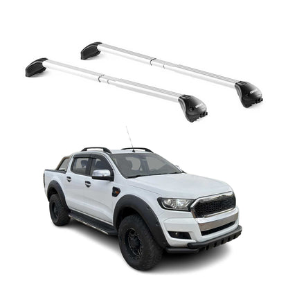 2011-2024 Ford Ranger Roof Rack Cross Bars Silver