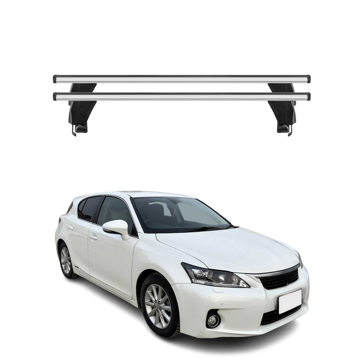 2011-2017 Lexus CT 200h Roof Rack Cross Bars Silver