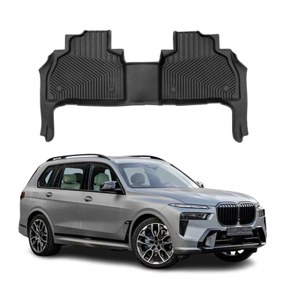 2019-2025 BMW X7 G07 Premium Floor Mats Liners 7 Seats Second Row Rear Black