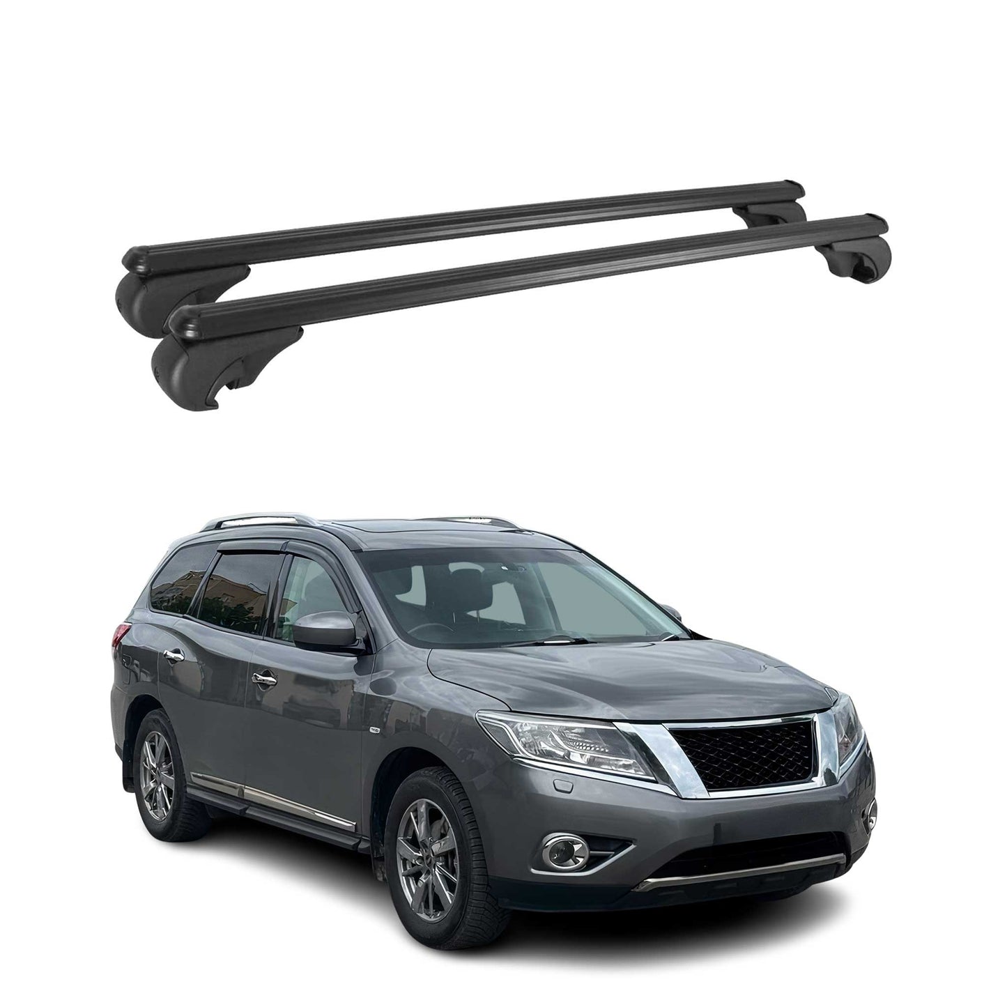 2013-2020 Nissan Pathfinder Roof Rack Cross Bars Black