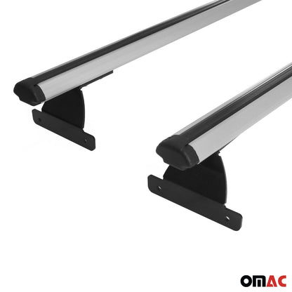 OMAC Trunk Bed Carrier Roof Racks Cross Bars for Jeep Compass 2017-2024 Alu Silver 2x '1714920