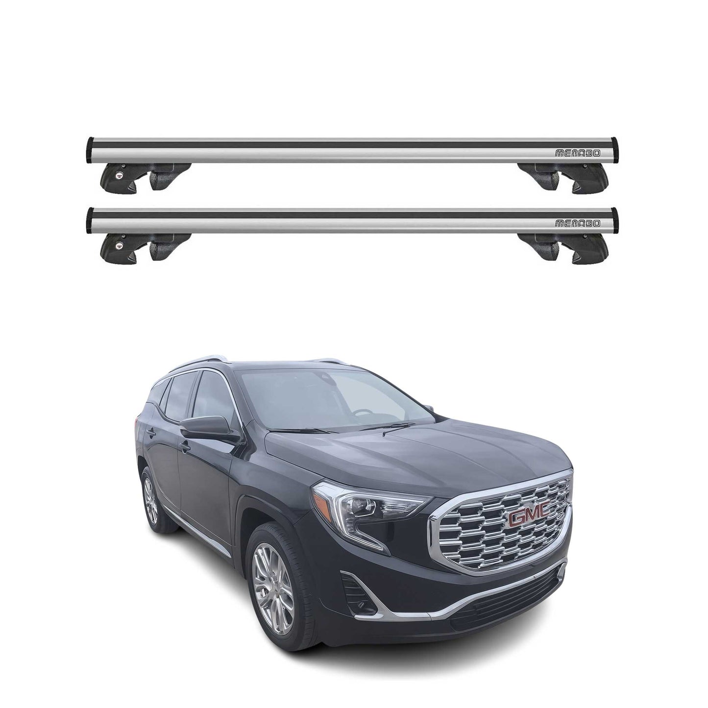 2025-2026 GMC Terrain Roof Rack Cross Bars Luggage Carrier Gray 2Pcs