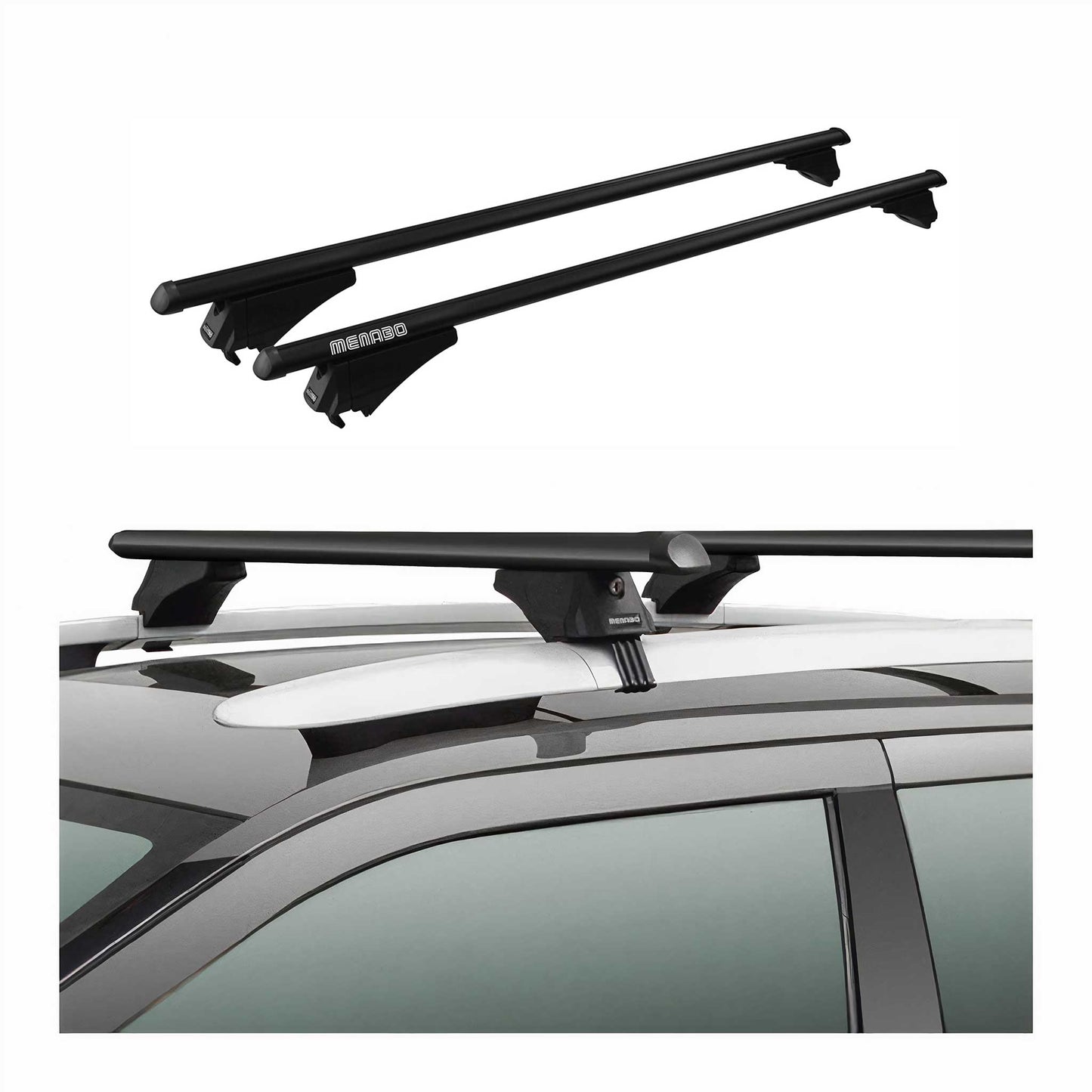 2018-2025 VW Tiguan Allspace Roof Rack Cross Bars Black