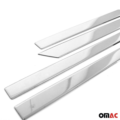 OMAC Side Door Molding Trim Skirt Garnish for Audi A7 2019-2024 Steel Silver 4 Pcs 1134131