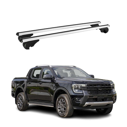 2024-2025 Ford Ranger Roof Rack Cross Bars Aluminium Silver 2Pcs