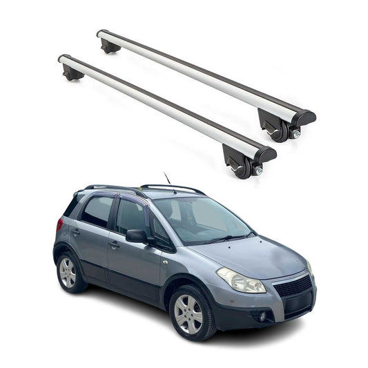 2006-2014 Fiat Sedici Roof Rack Cross Bars Silver