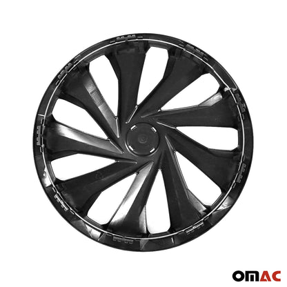 OMAC 15 Inch Wheel Rim Covers Hubcaps for Toyota Black Gloss A017778