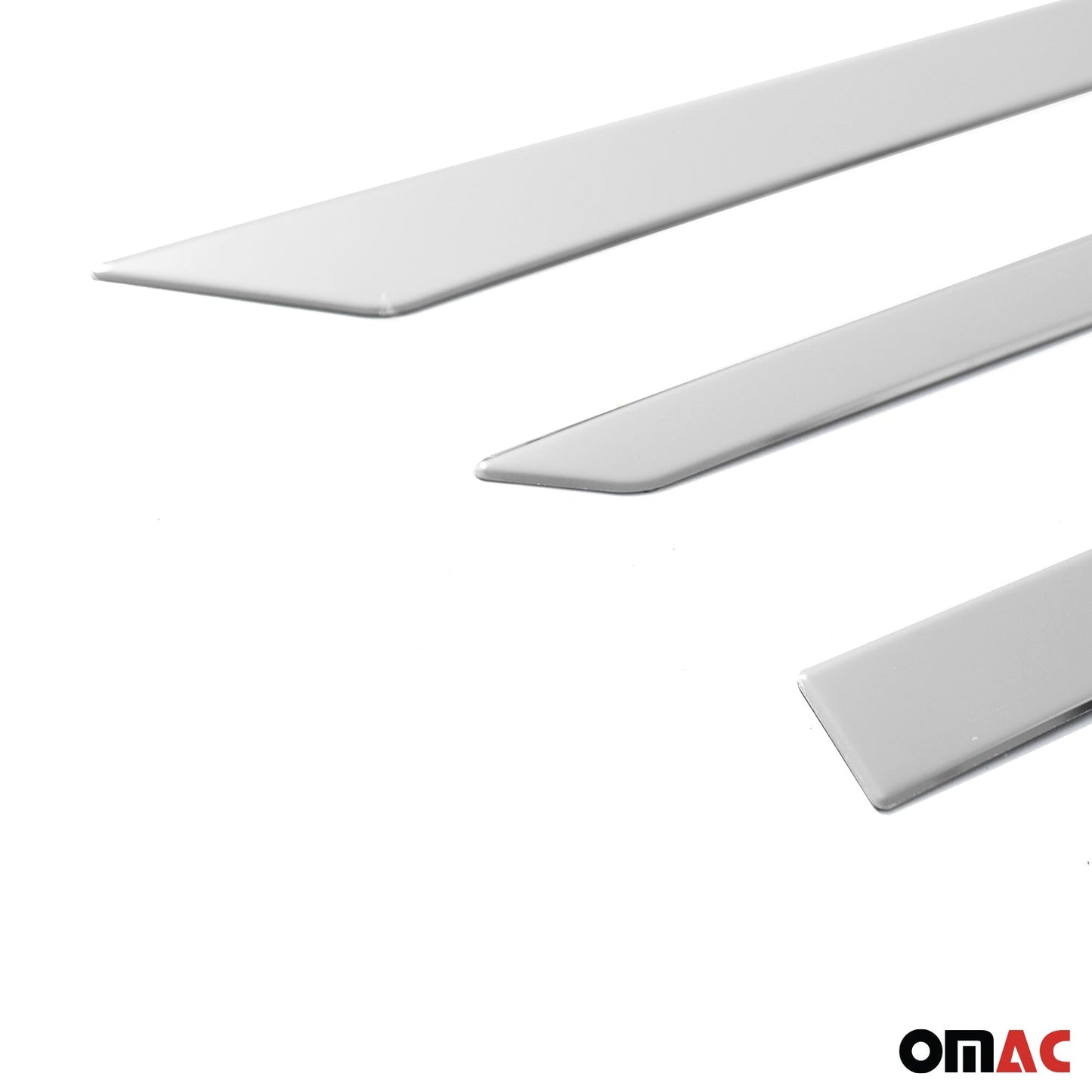 OMAC Chrome Side Door Trim For Nissan Qashqai 2014-2021 Streamer S.Steel 4 Pcs 5023131