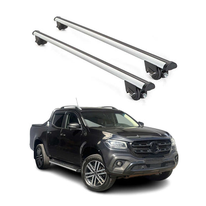 2018-2021 Mercedes X Class W470 DoubleCab Roof Rack Cross Bars Silver