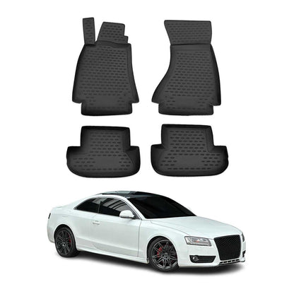 2008-2016 Audi A5 S5 RS5 Floor Mats Liners Full Set All Weather Black
