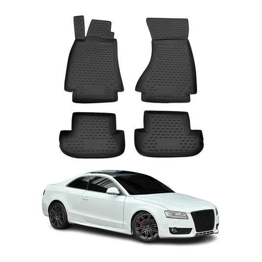 2008-2016 Audi A5 S5 RS5 Floor Mats Liners Full Set All Weather Black