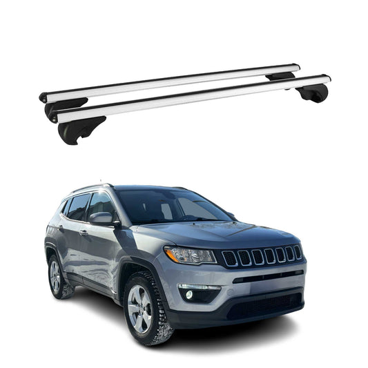 2017-2025 Jeep Compass Roof Rack Cross Bars Silver