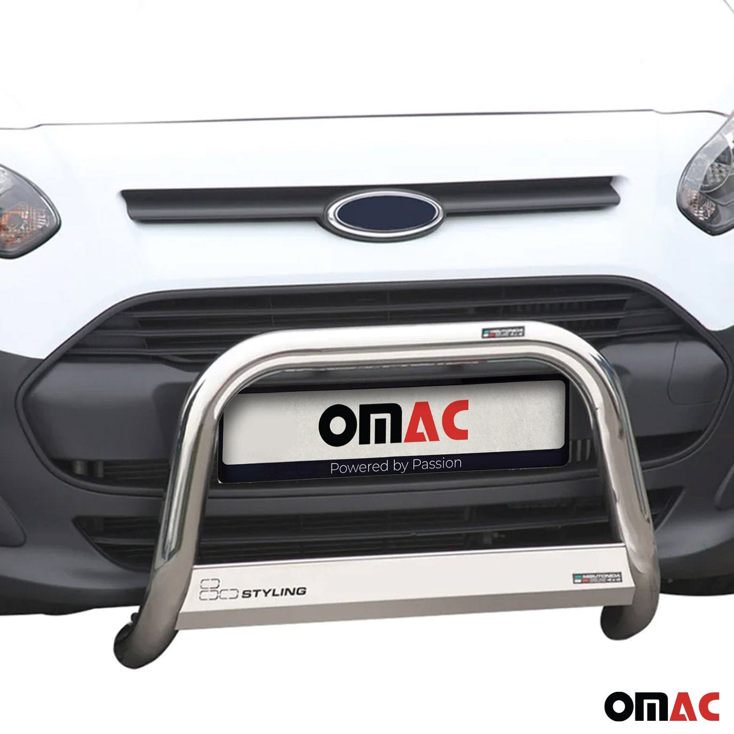OMAC Bull Bar Push Front Bumper Grille for Ford Transit Connect 2014-2019 Steel 2627MSBB075