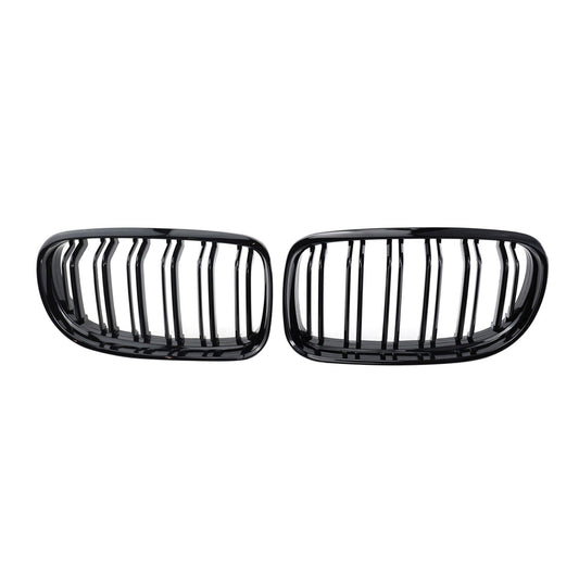 OMAC For BMW E90 E91 2009-2012 Front Kidney Grille M4 Style Gloss Black Dual Slat 1203P084M