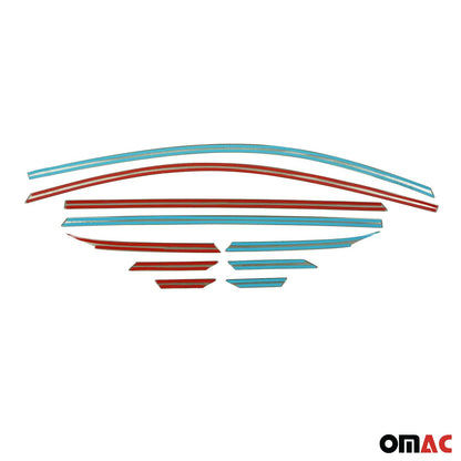 2016-2021 Hyundai Tucson Window Molding Trim Streamer Stainless Steel Silver 10 Pcs