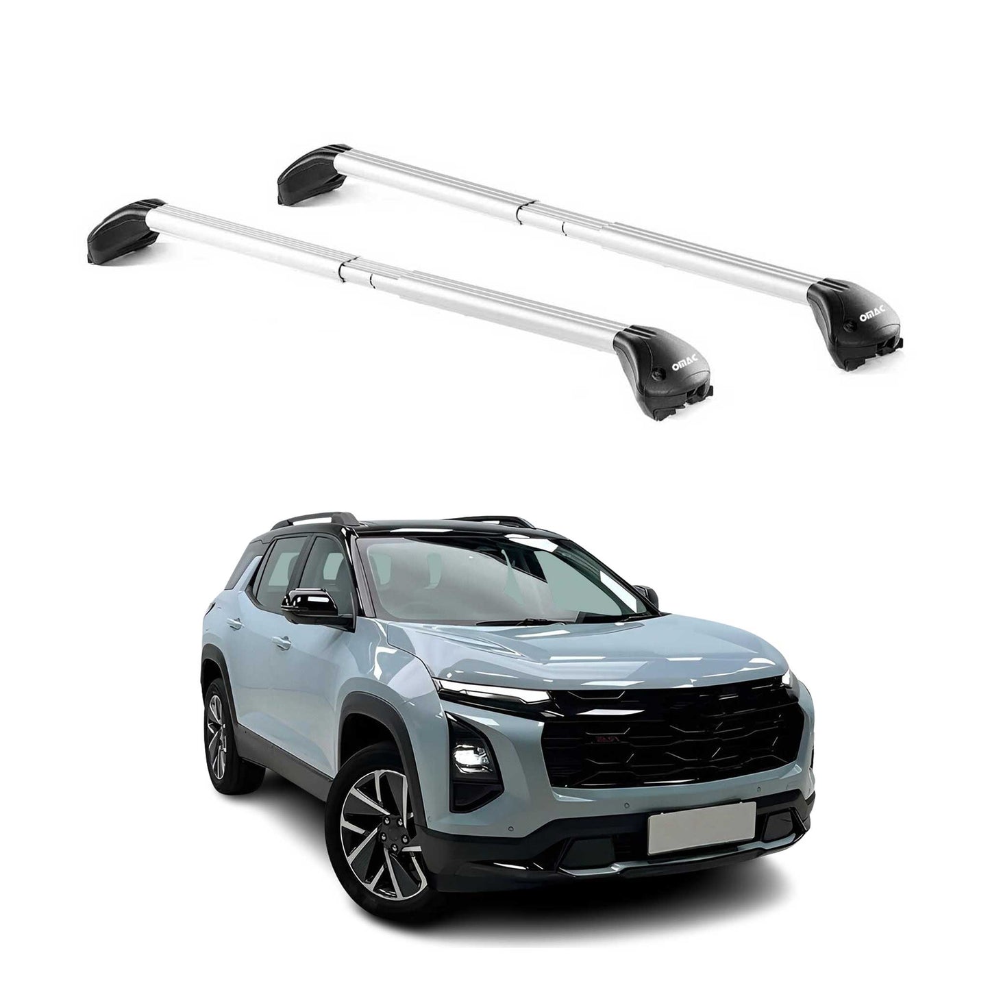 2025 Chevrolet Equinox Roof Rack Cross Bars Luggage Carrier Alu Silver