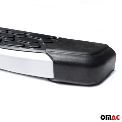 OMAC Running Board Side Steps Nerf Bar for Fiat 500L 2014-2020 Black Silver 2Pcs 2529984A