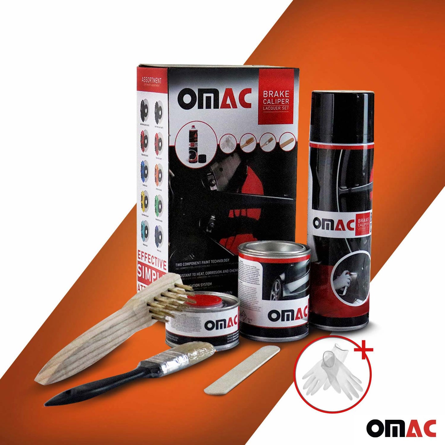 OMAC Brake Caliper Epoxy Based Car Paint Kit¬†Arizona Orange Glossy High-Temp 96AA1014