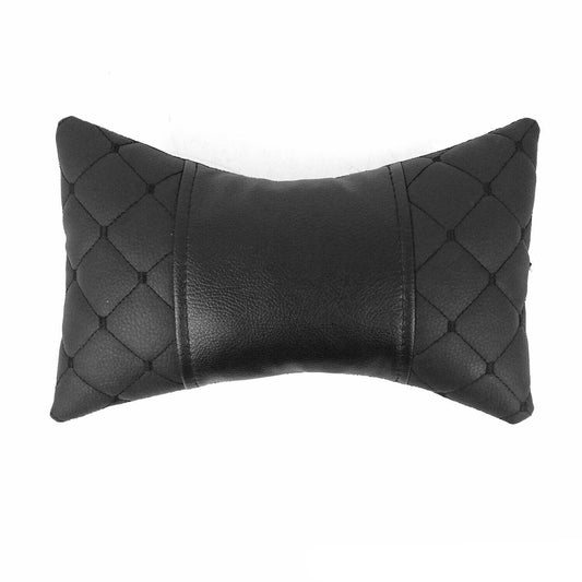 OMAC 1x Car Seat Neck Pillow Head Shoulder Rest Pad PU Leather Black 96322-SS1