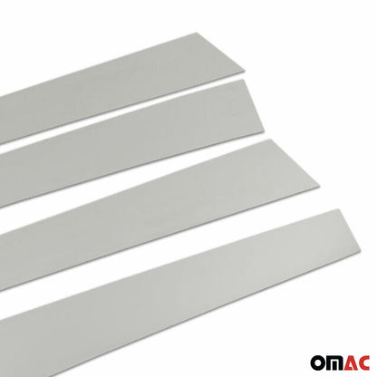 2015-2021 VW Golf Mk7 Window B Pillar Posts Door Trim Cover Stainless Steel Silver 4x