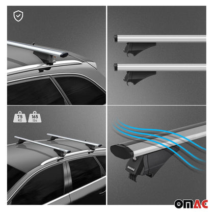 2020-2025 Kia Telluride 1.gen Roof Rack Cross Bars Silver