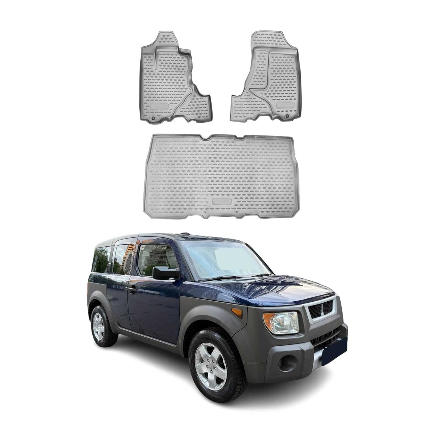 2003-2008 Honda Element Floor Mats Liners Full Set All Weather Gray
