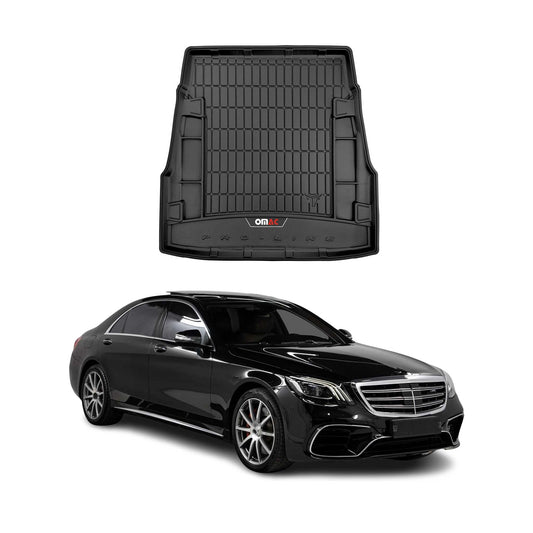 2014-2020 Mercedes S Class W222 Sedan Premium Cargo Liner Trunk Mat All Weather Heavy Duty Black